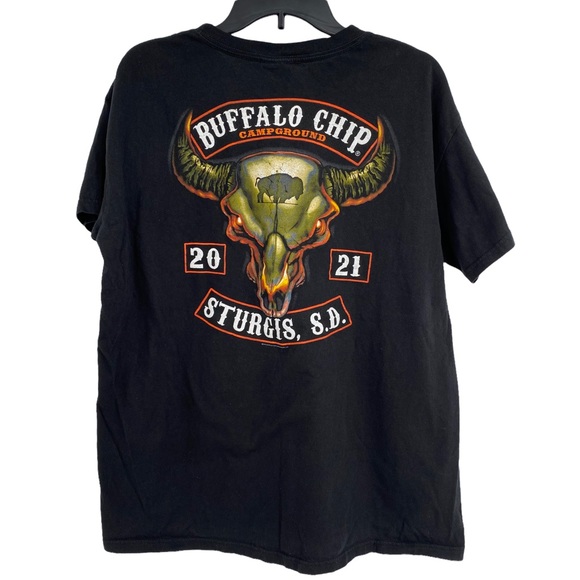 Hot Leathers Other - Hot Leathers Sturgis SD Buffalo Chip Campground 2021 Tee Large
